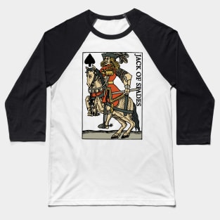 Antique Character of Playing Cards Jack of Spades Baseball T-Shirt